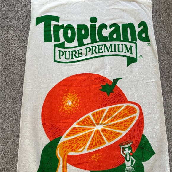 Vtg Tropicana Orange Juice Beach Towel EUC
Orange Green Florida - Picture 2 of 5